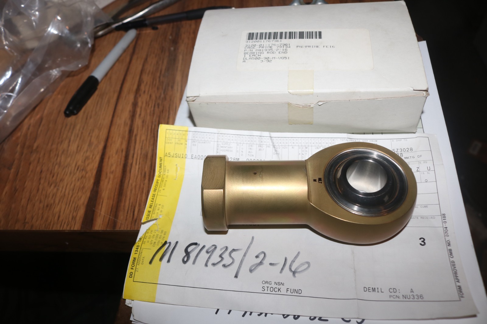 NOS RBC Heim FE-16 Rod End Bearing 1″ Bore RBC M81935 2-16 3120-01-176-7361