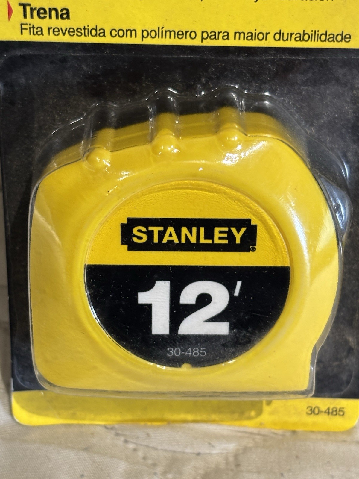 LOT OF 2 NEW Stanley 30-485 Tape Measure with Belt Clip Yellow 12 FT SHIPS FREE