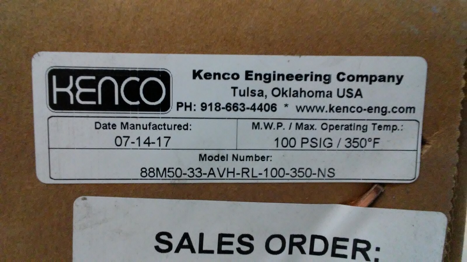 NIB! KENCO 100-PSIG 0-31″ AMBIENT FLOW METER GAUGE 88M50-33-AVH-RL-100-350-NS