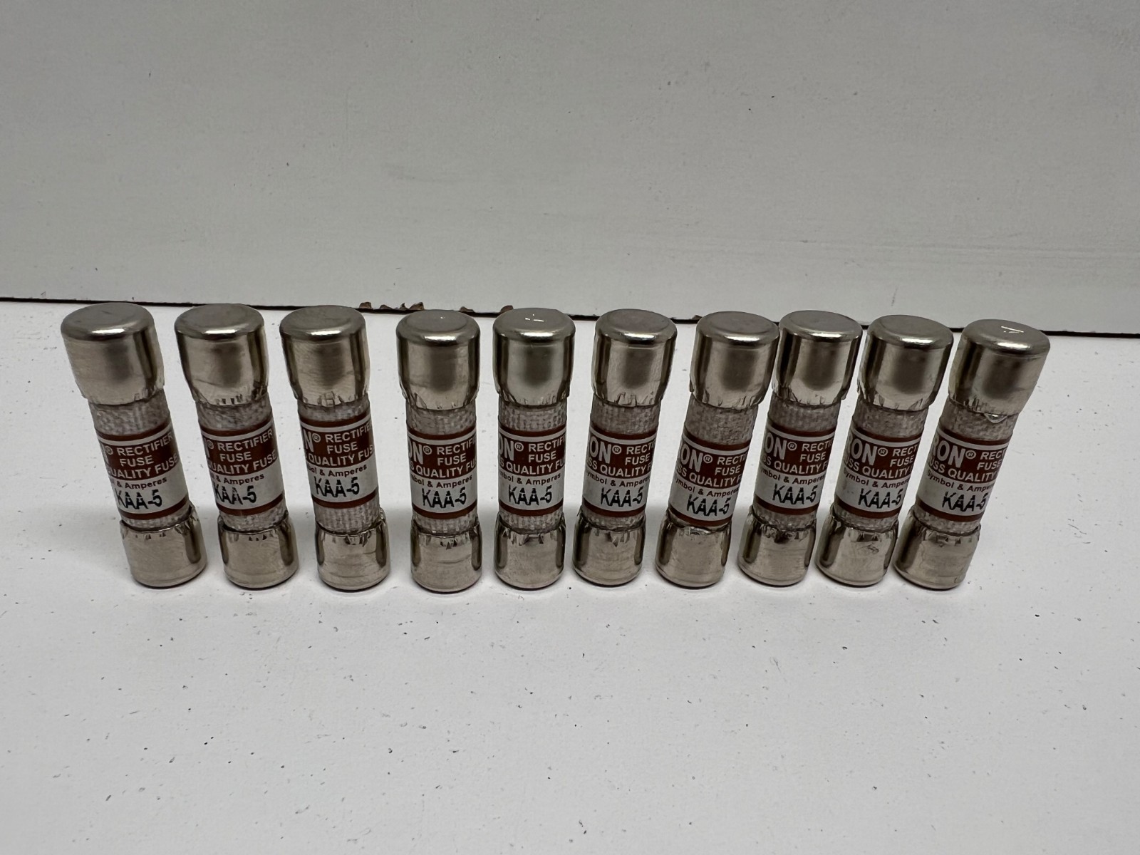 LOT OF (10) NEW OLD STOCK! BUSSMANN 5A RECTIFIER FUSES KAA-5