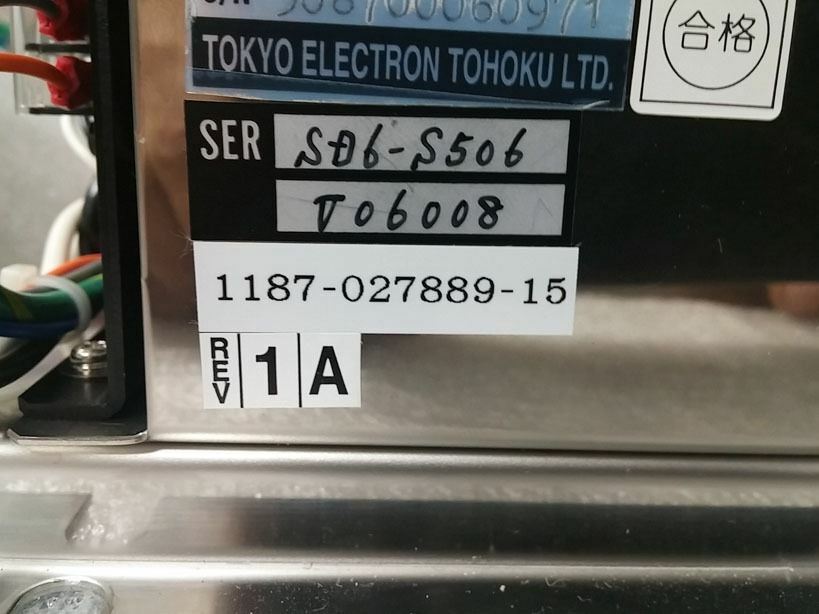 TEL Tokyo Electron DS1187-027889-15 T-BAWL Control Unit and Power Supply Pack