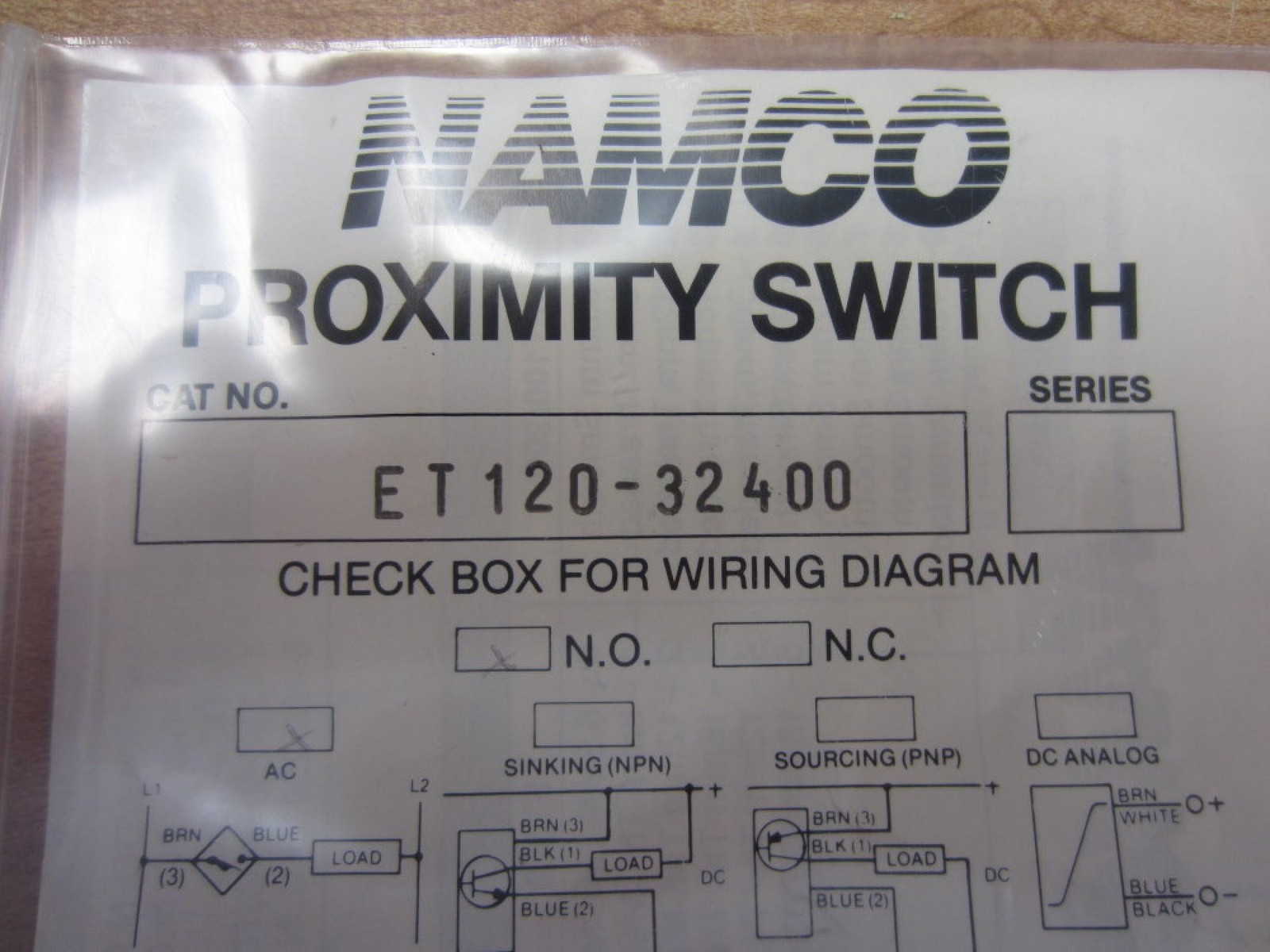 Namco ET 120-32400 Sensor ET12032400
