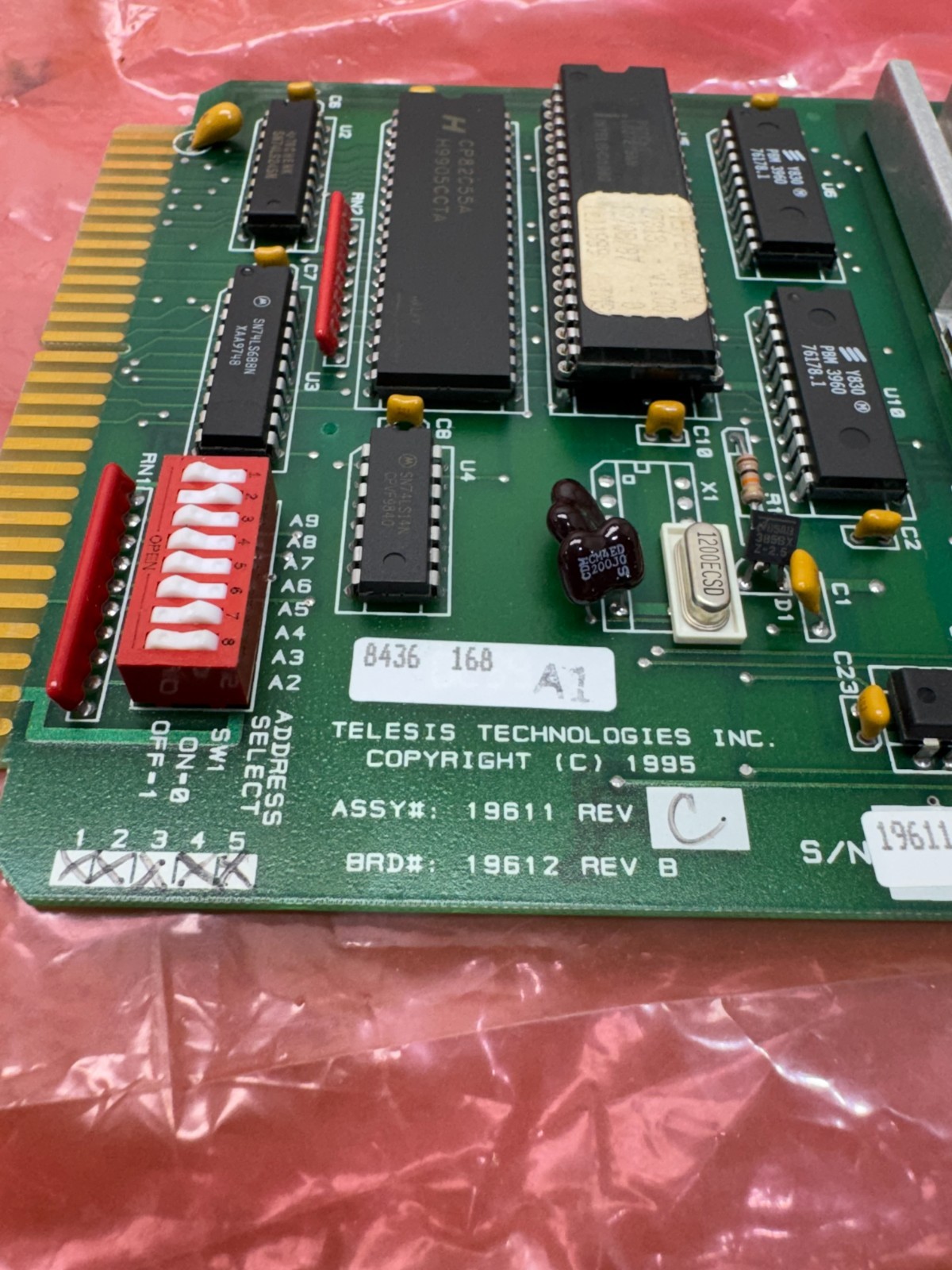 NEW TELESIS 8436 168 PC BOARD 19611 REV. C 19612