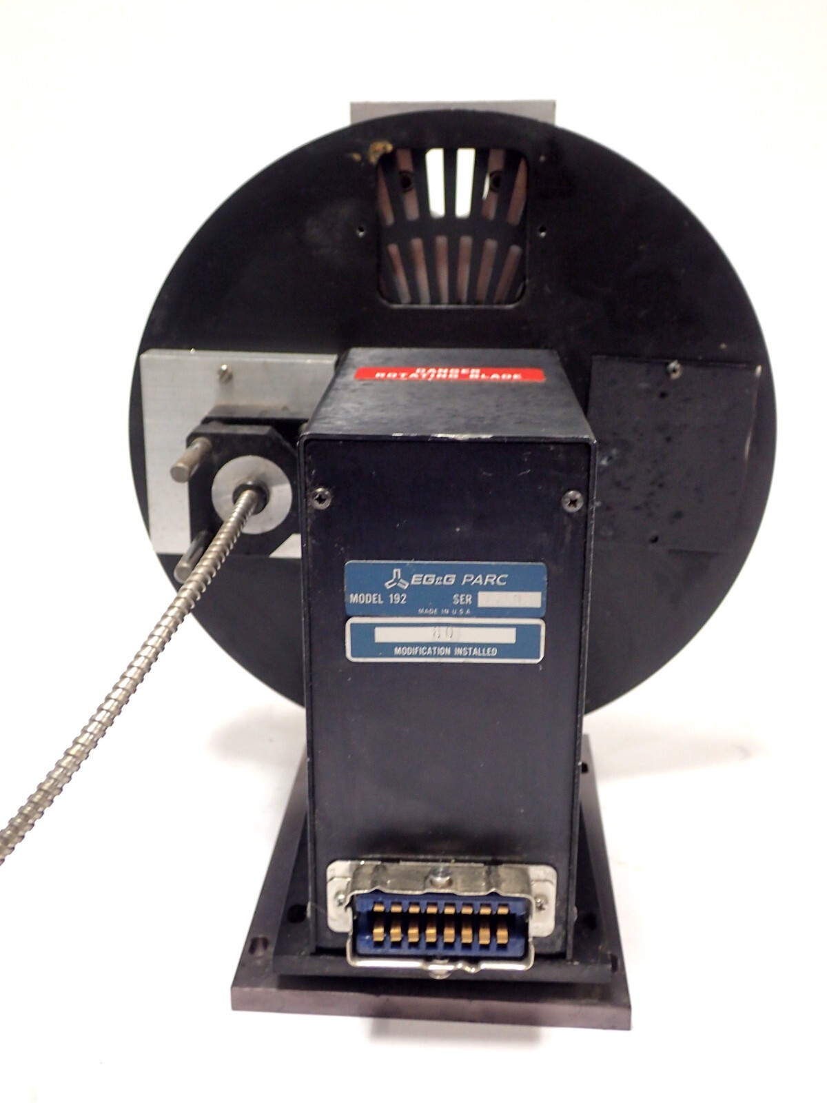 EG&G PARC 192 VARIABLE FREQUENCY LIGHT CHOPPER w/ MODIFICATION 80 TESTED