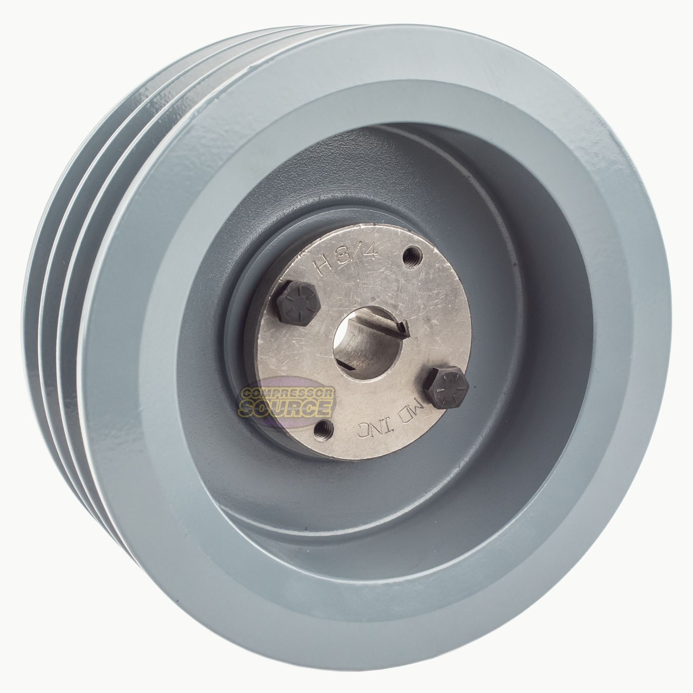 Cast Iron 6.5″ Triple Groove Pulley 3 Belt B Section 5L with 3/4″ Sheave Bushing