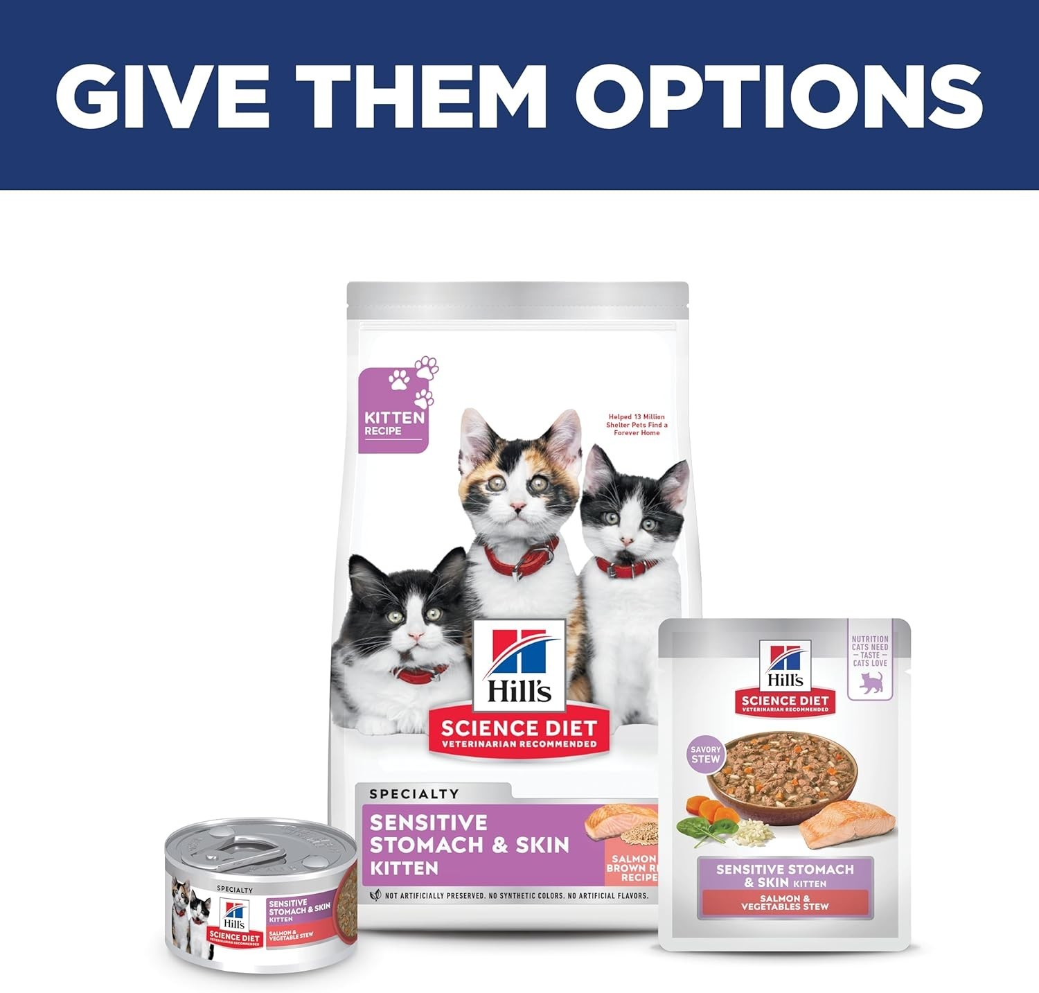 Hill’s Science Diet Kitten Sensitive Salmon Wet Cat Food 2.8oz 24ct