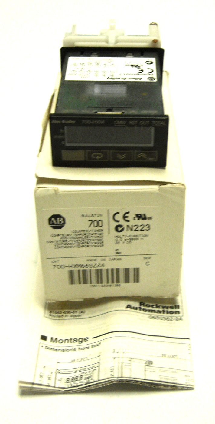 NEW ALLEN BRADLEY 700-HXM66SZ24 SER C COUNTER TIMER MULTIFUNCTION 0.0S-9999H 24V