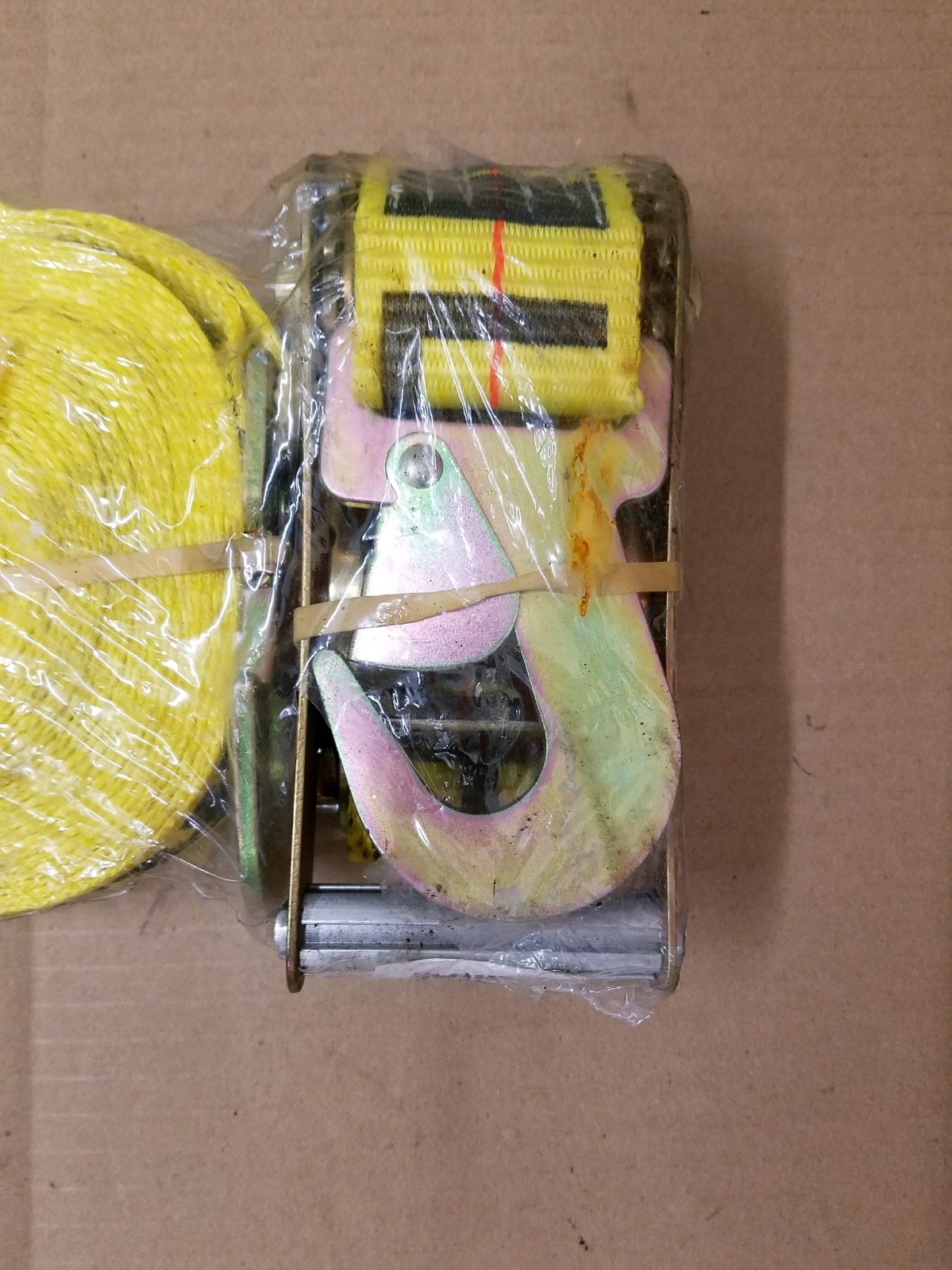 New Lift-All Polyester 2″X27′ Yellow Tie Down Assembly Snap Hooks 1600 lb 60505