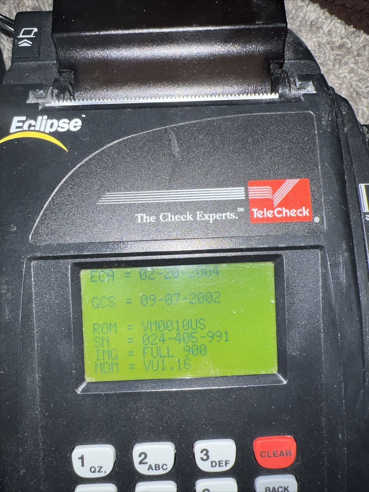Eclipse Tele Check WK4306 P100-002-05 Rev H