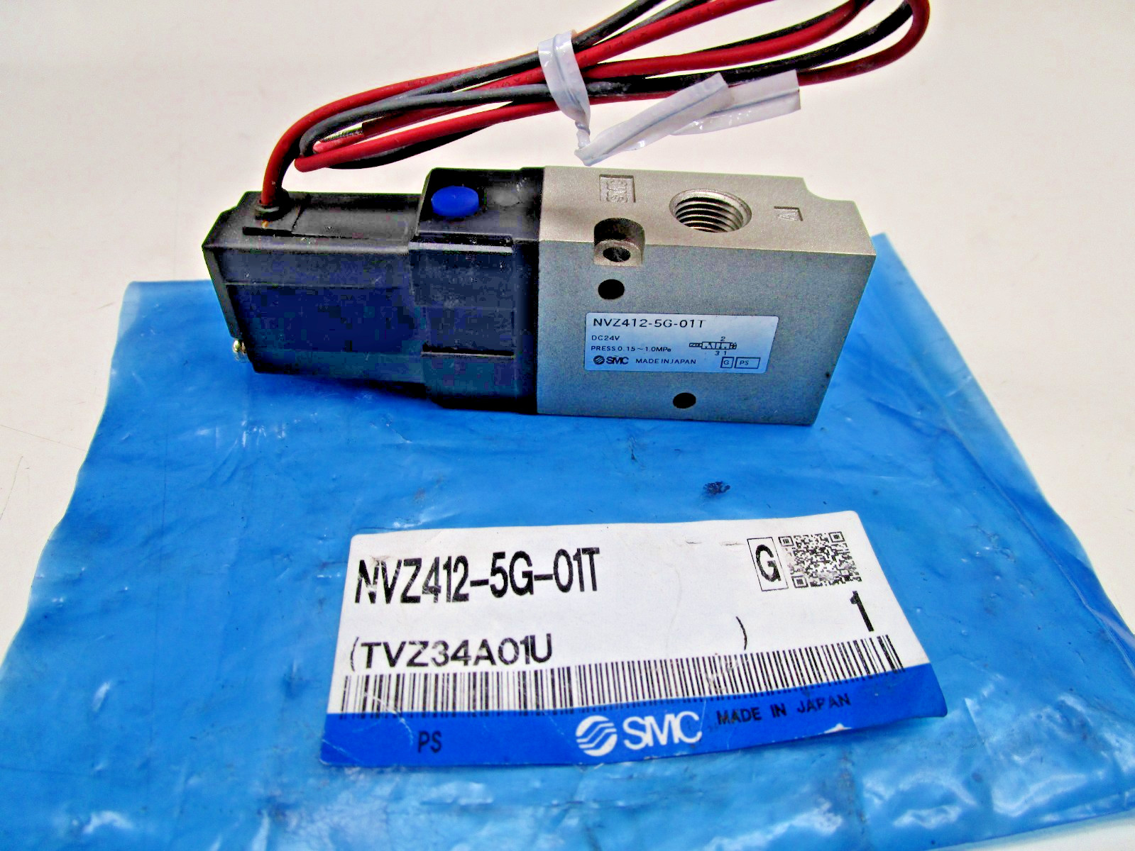 SMC NVZ412-5G-01T Solenoid Valve 24V DC 3-Port 0-15 PSI