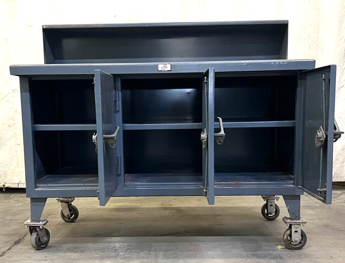 STRONG HOLD WORKBENCH CABINETS 60″ OAL 34-1/2″ WIDTH UPPER SHELF 60-3/8″
