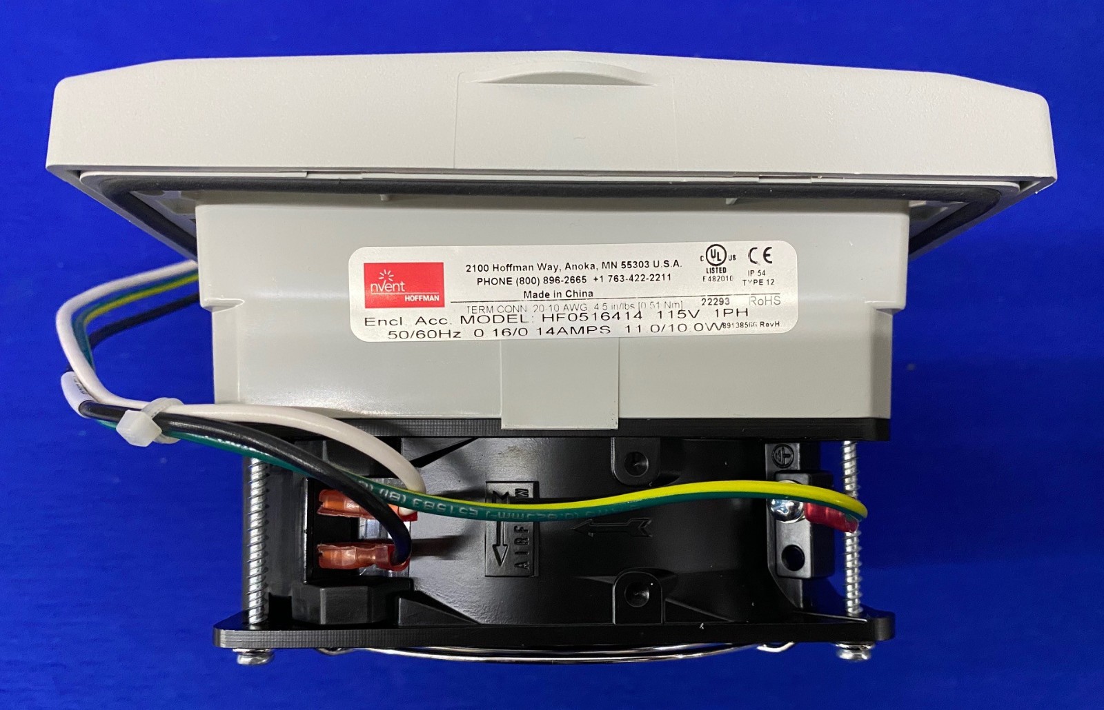 NVENT HOFFMAN HF0516414 AXIAL FAN 6.5″H X 4″D IP54 5″ FF 115V 1PH 50/60HZ
