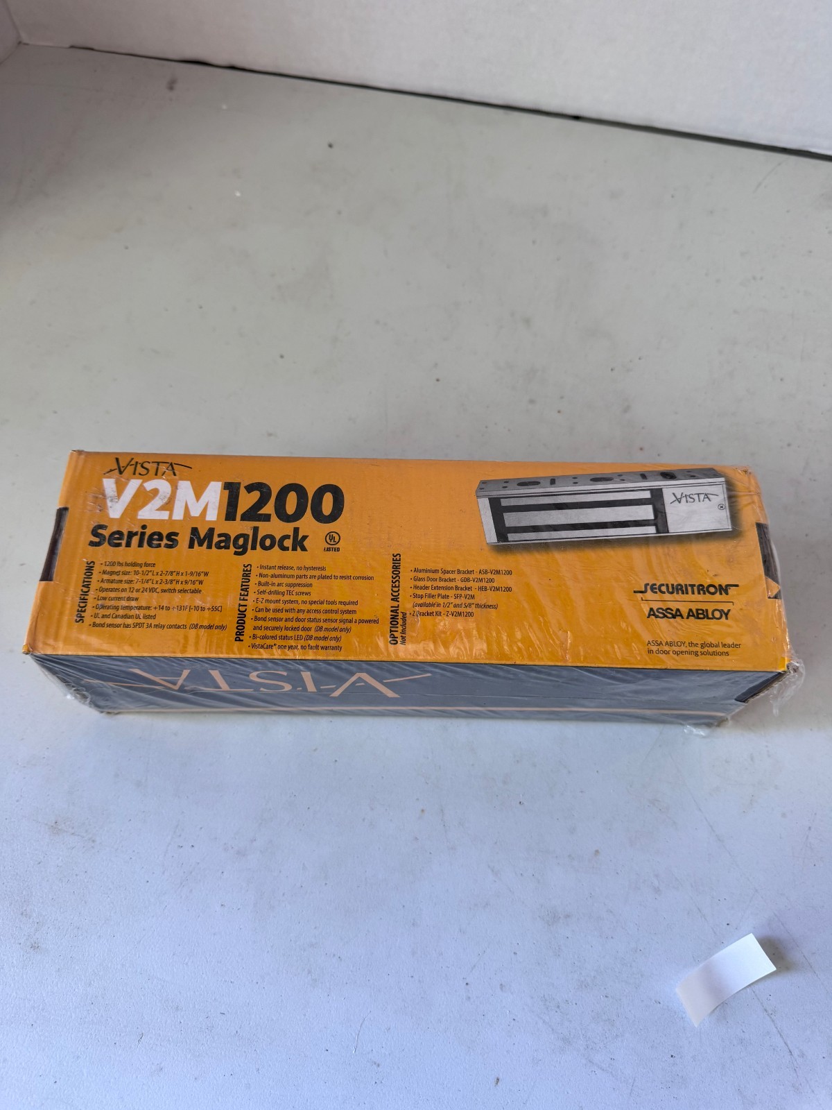 SECURITRON V2M1200 Electromagnetic Lock, 1-1/2″ D Lock Body 483K46 ITEM # 10