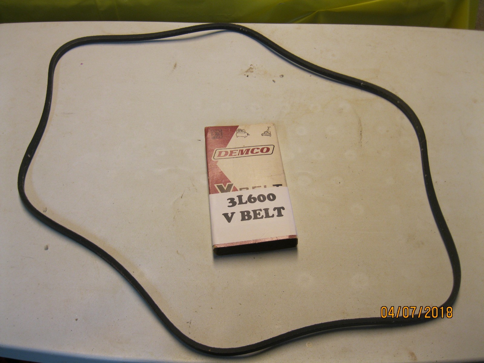 3L600 DEMCO V BELT