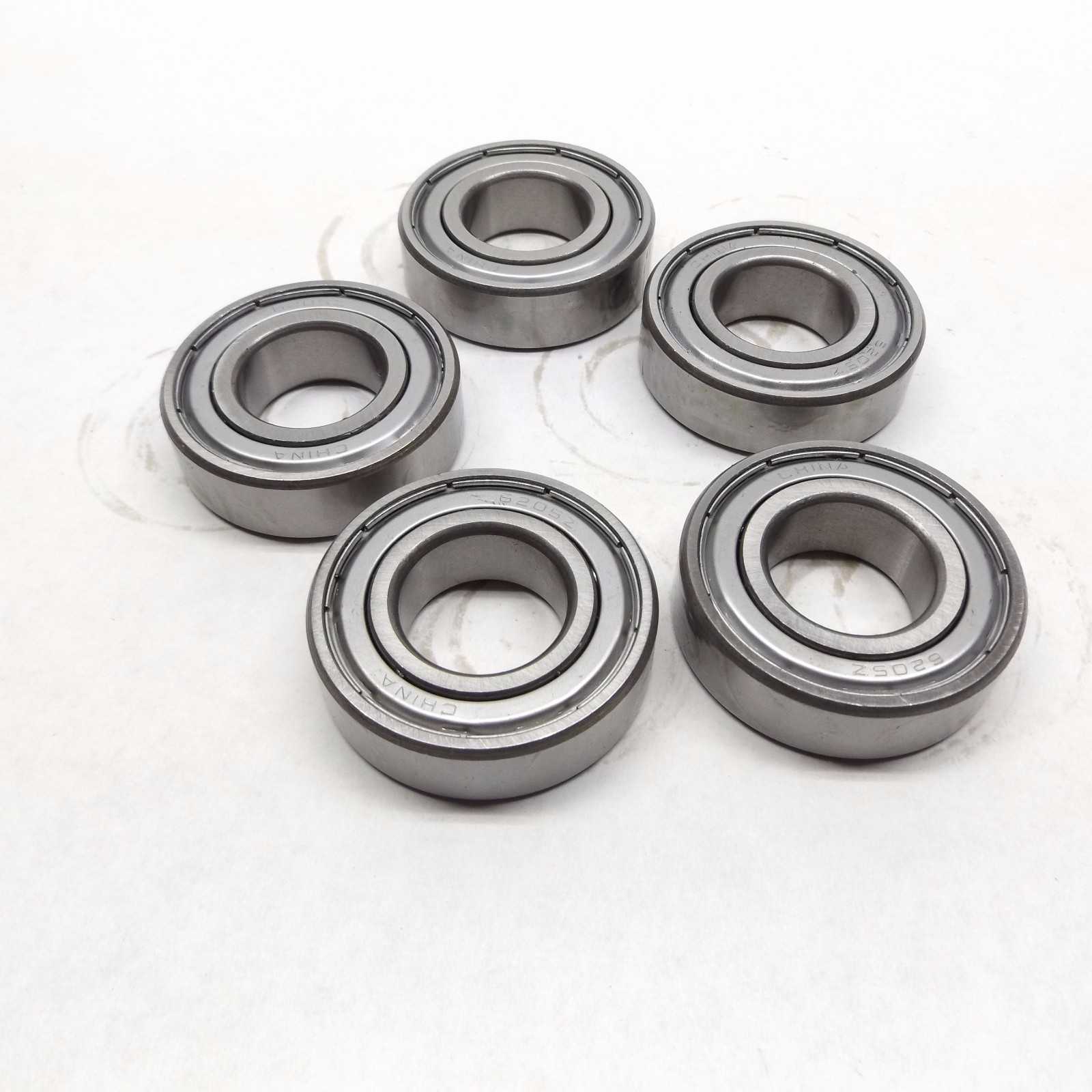 Lot of 5 Importer 6205Z Premium Radial Contact Single Row Ball Bearing