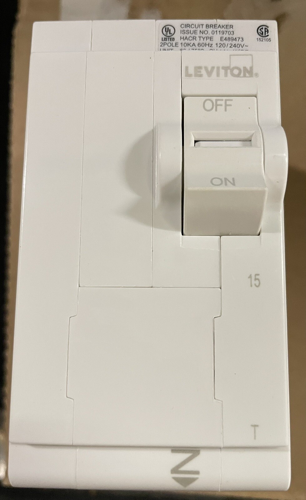 Leviton LB215 2-Pole 15 Amp, 120-Volt/2 Brand New!