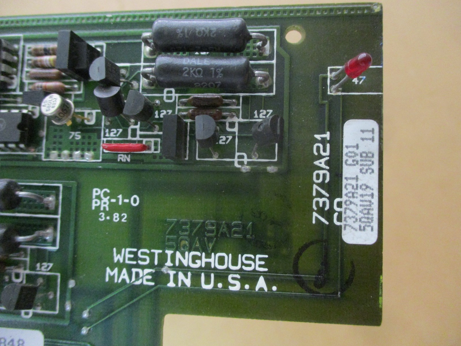Westinghouse 7379A21 G01 5QAV19 PCPR-1-0 Sub2/Sub11 52924HI