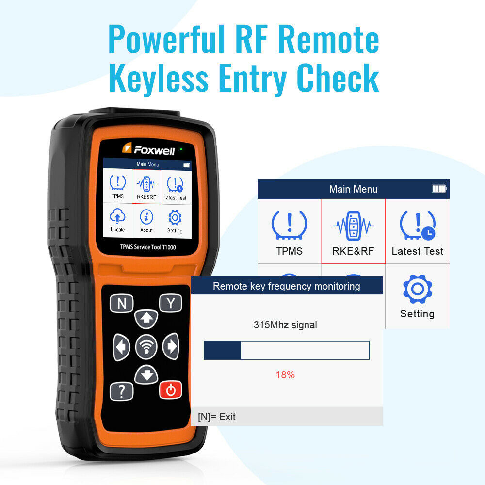 FOXWELL T1000 TPMS Relearn Diagnostic Tool Tire Pressure Sensor Programmer Reset