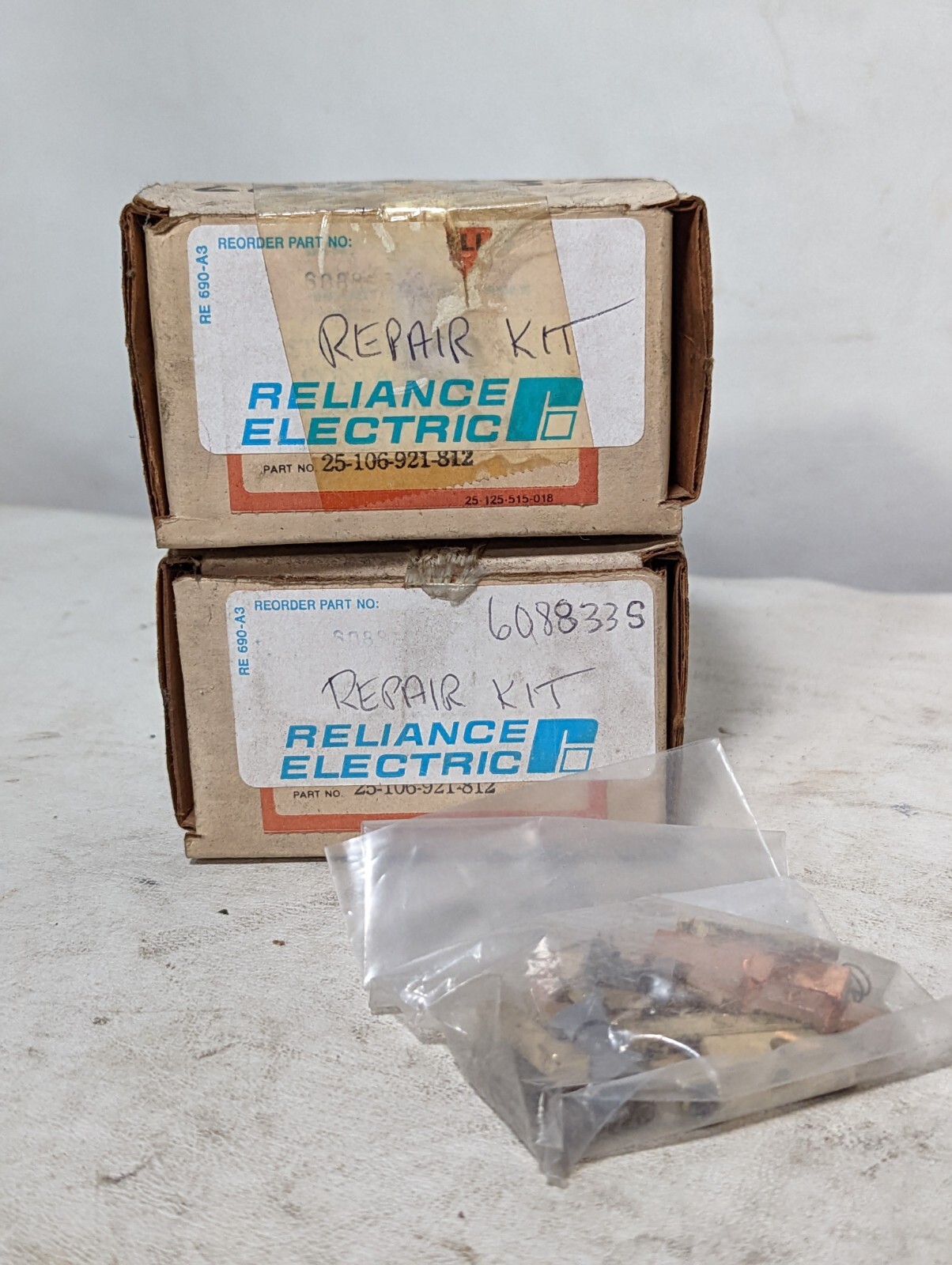 Reliance Electric repair kits: 608833S x3, K-260, K-258, Ward Leonard 5M19, 11-0