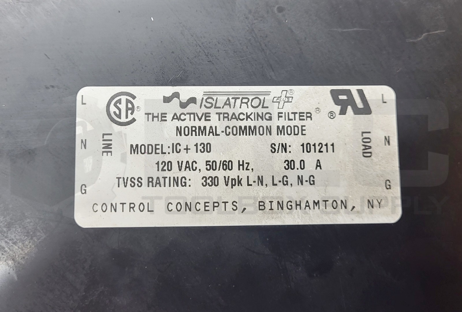 ISLATROL IC + 130 ACTIVE TRACKING FILTER 120VAC 50/60HZ 30.0A