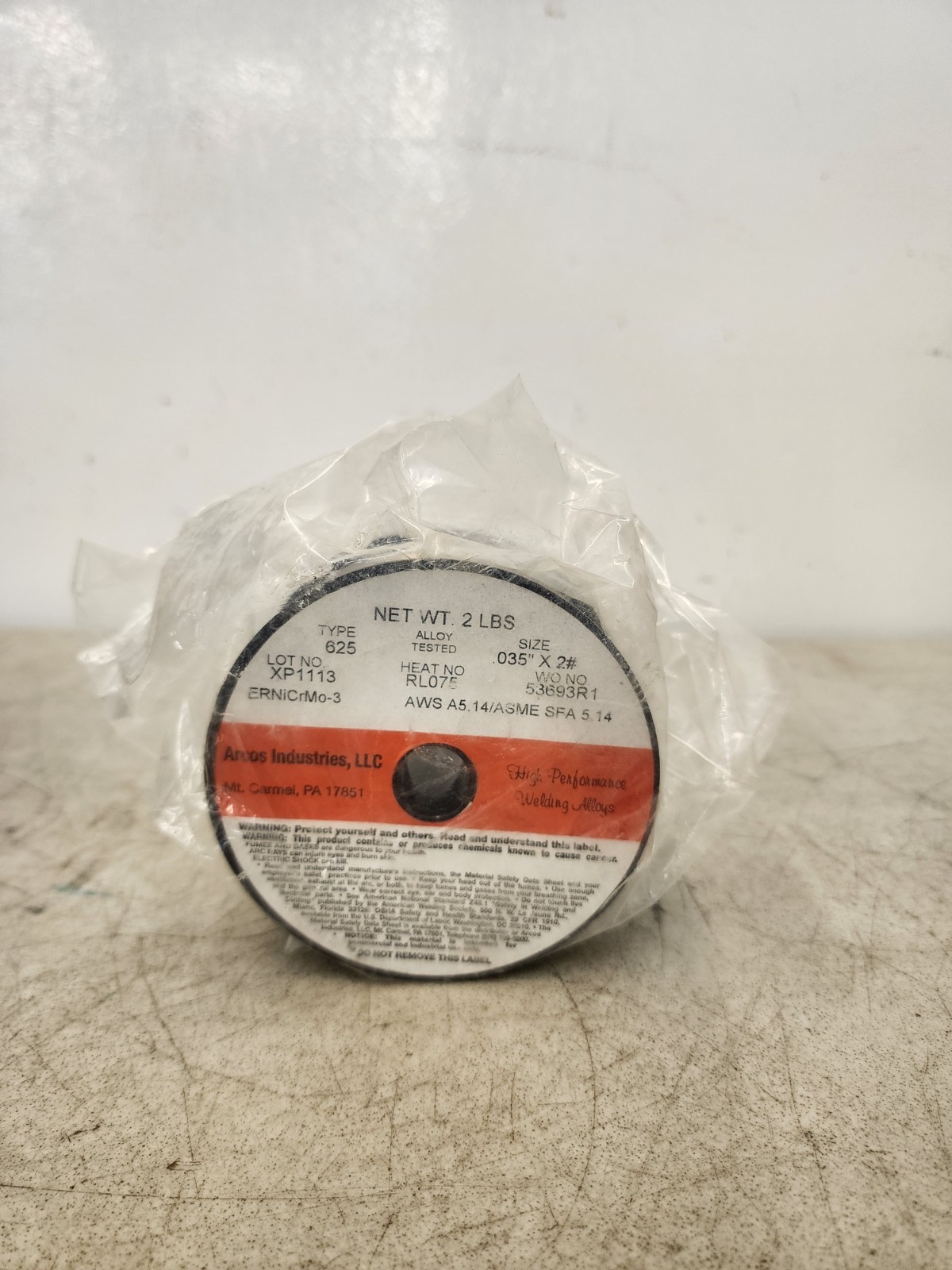 Arcos Industries 625 Wire -ERNiCrMo-3 -.035 in -2 lb Spool Nickel Alloy MIG Wire