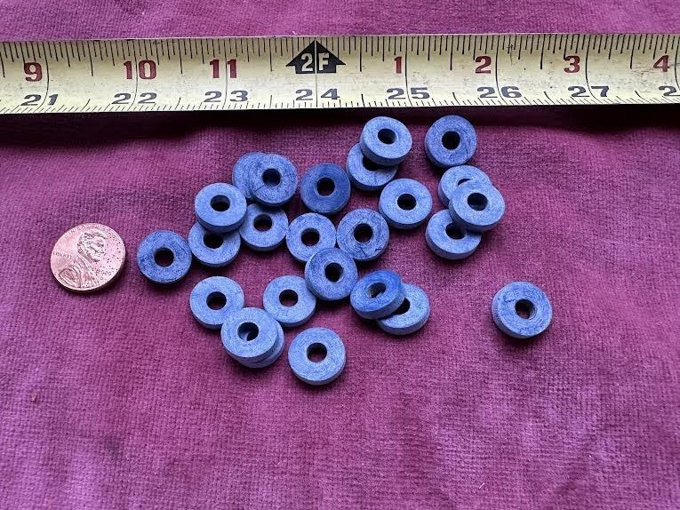 (0854.) Korky 181 EasySort Flat Faucet Washers #181Dark Blue 17/32″-Lot of 25 pc