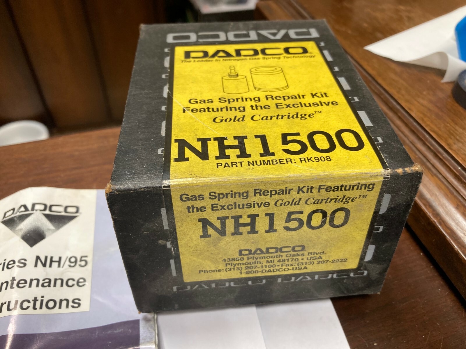*** Lot of 2 ***, DADCO NH1500-RK908, GAS SPRING REPAIR KIT W/ GOLD CARTRIDGE
