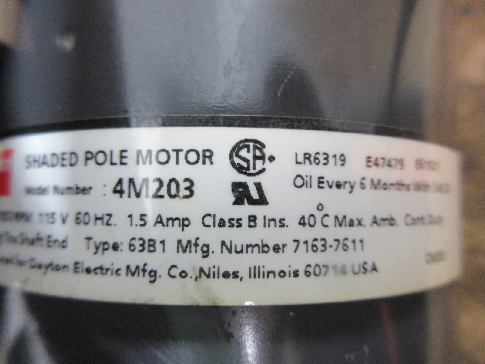 1996 HAAS VF-1 CNC VERTICAL MILL DAYTON 4M203 63B1 GEAR BOX TRANSMISSION MOTOR