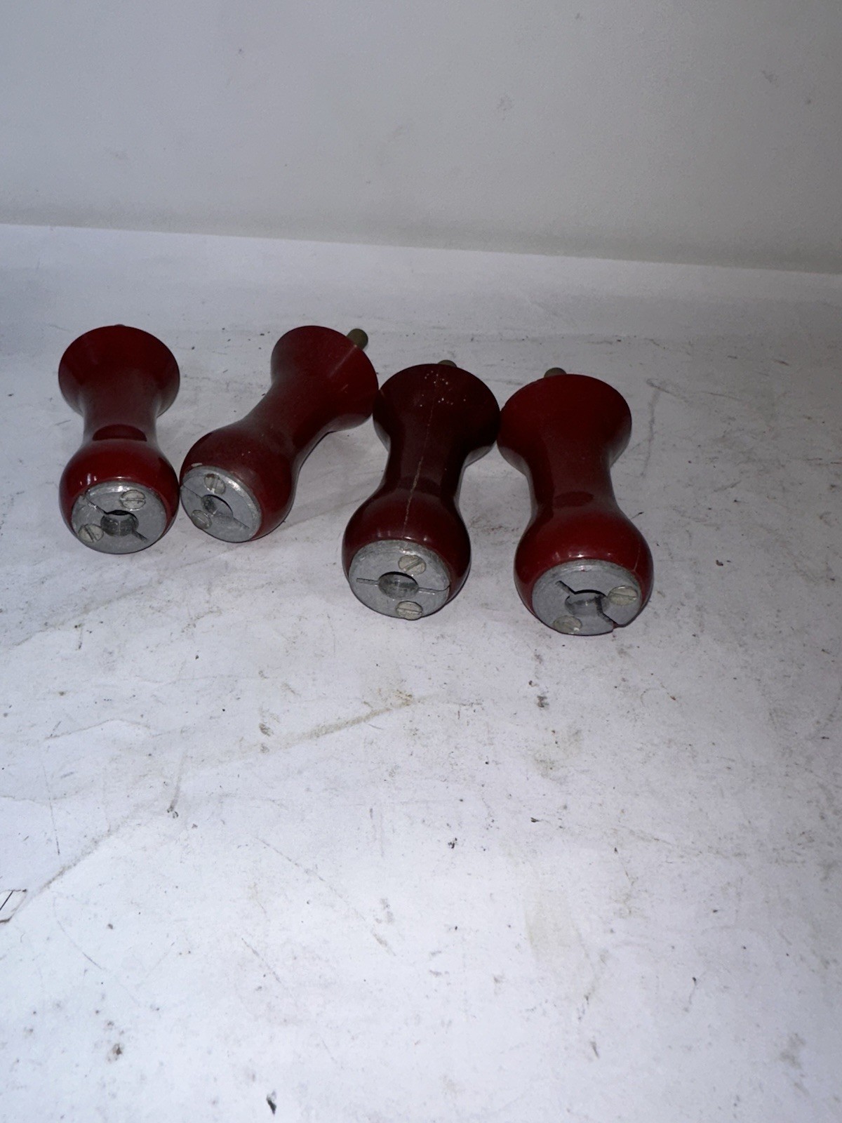 Vintage Theater Industrial Control Handle Lot Red Black Brass Knobs Kliegl Bros?