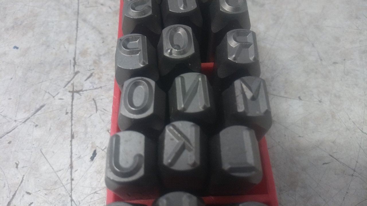 Brand Name 1F105 3-1/8 In Shank L A thru Z Heavy Duty Letter Set