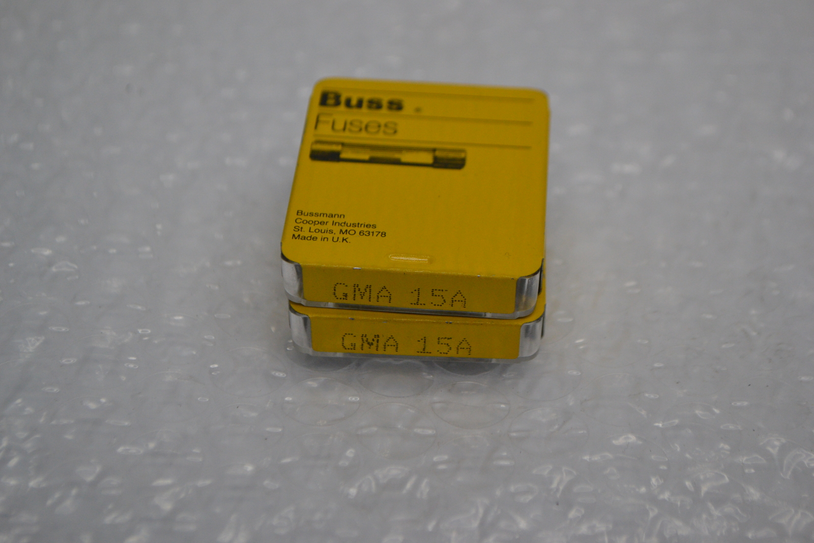 BUSSMANN GMA-15A FUSE LOT OF 2 PKG OF 5 NSMP