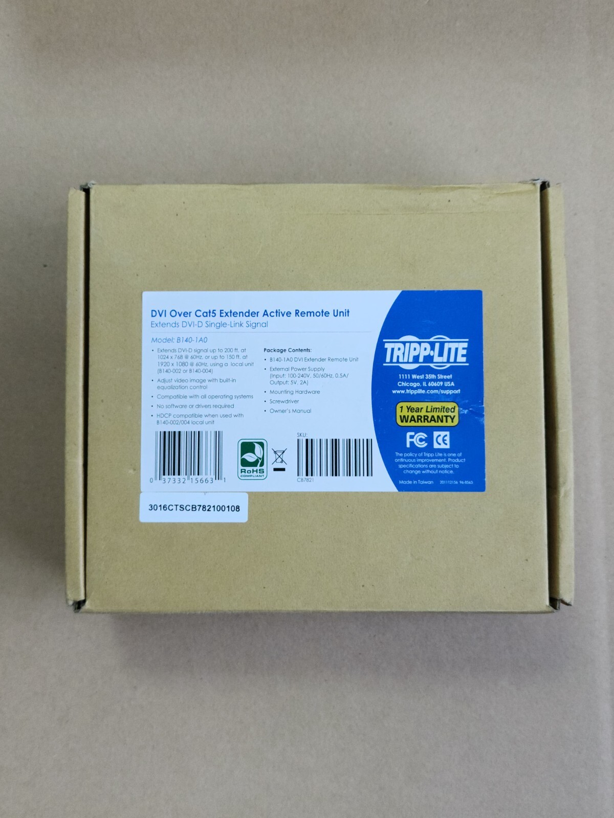 B140-1A0 TRIPP LITE EXTENDER ACTIVE REMOTE UNIT B140-1A0