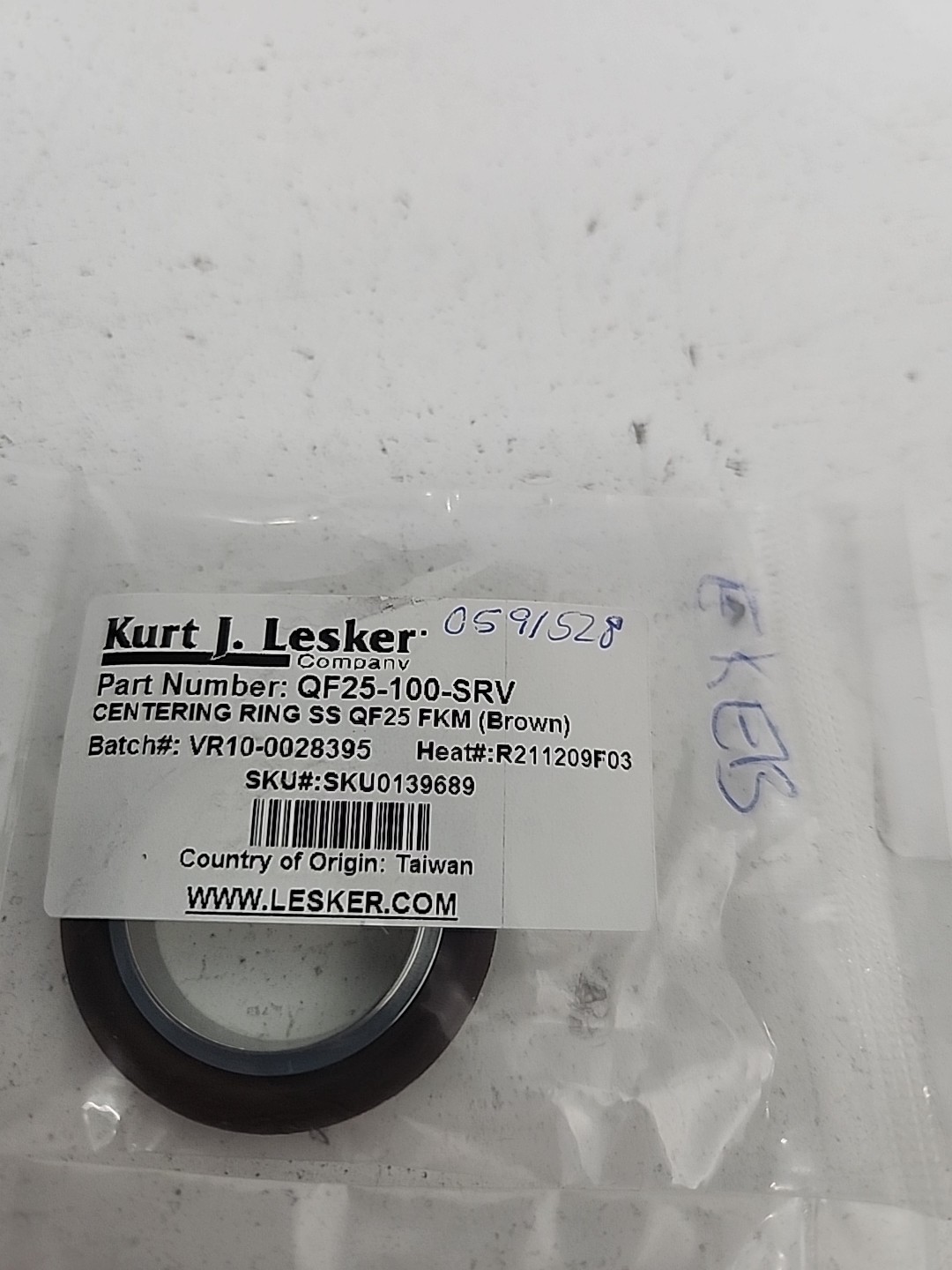 Kurt J Lesker QF25-100-SRV Centering Ring (LOT OF 4) **NOS**