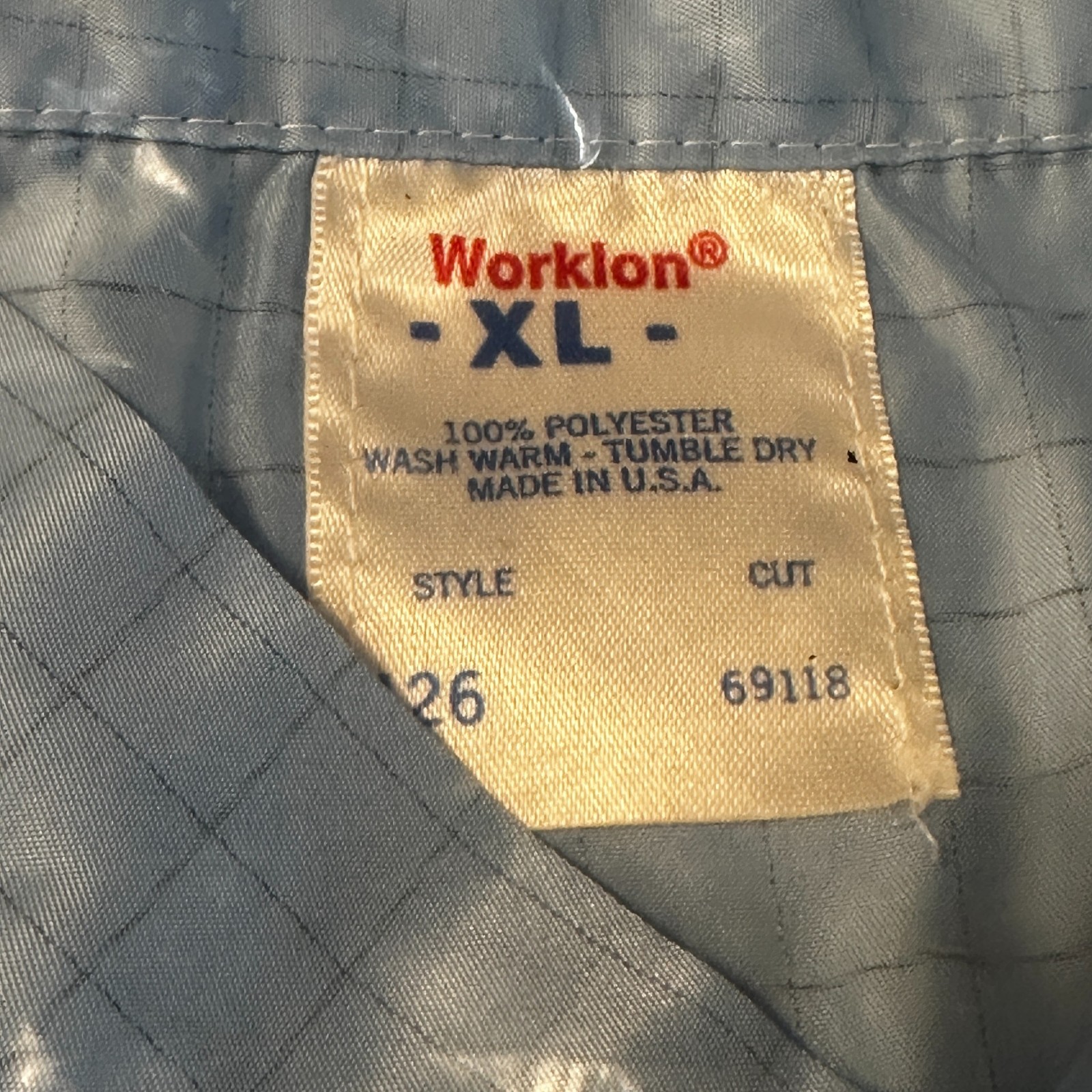 Lot of 2 Vintage Worklon XL Microstat ESD 100% Polyester Made in USA Style 426