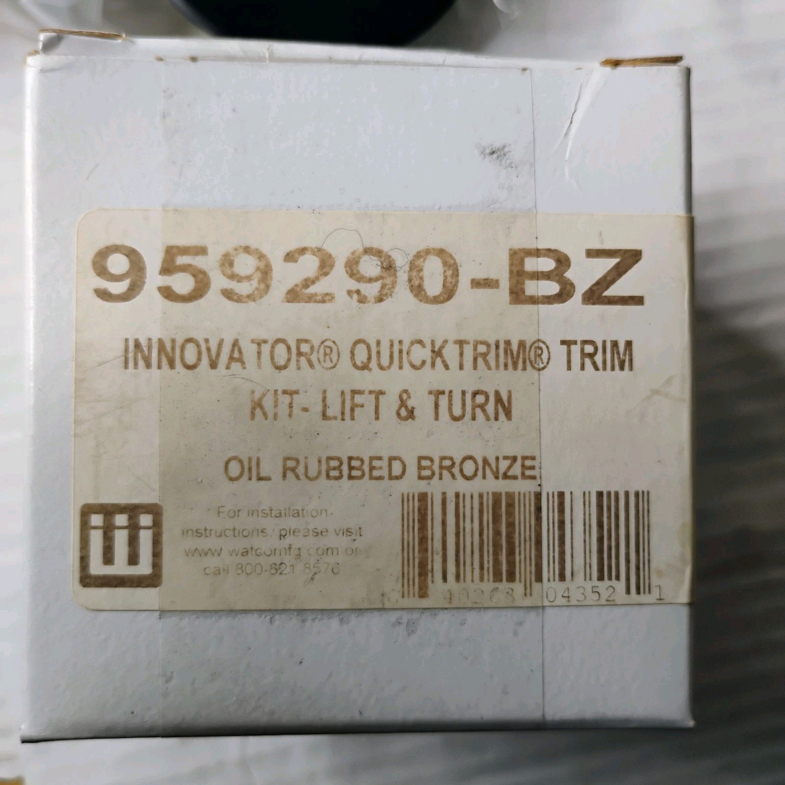 Watco 959290-BZ QuickTrim Lift and Turn Drain Kit Oil Rubbed Bronze NIB CIB