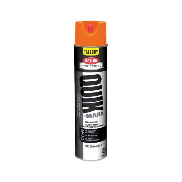 Industrial Inverted Marking Paint, 22 oz., Fluorescent Orange, Solvent -Based