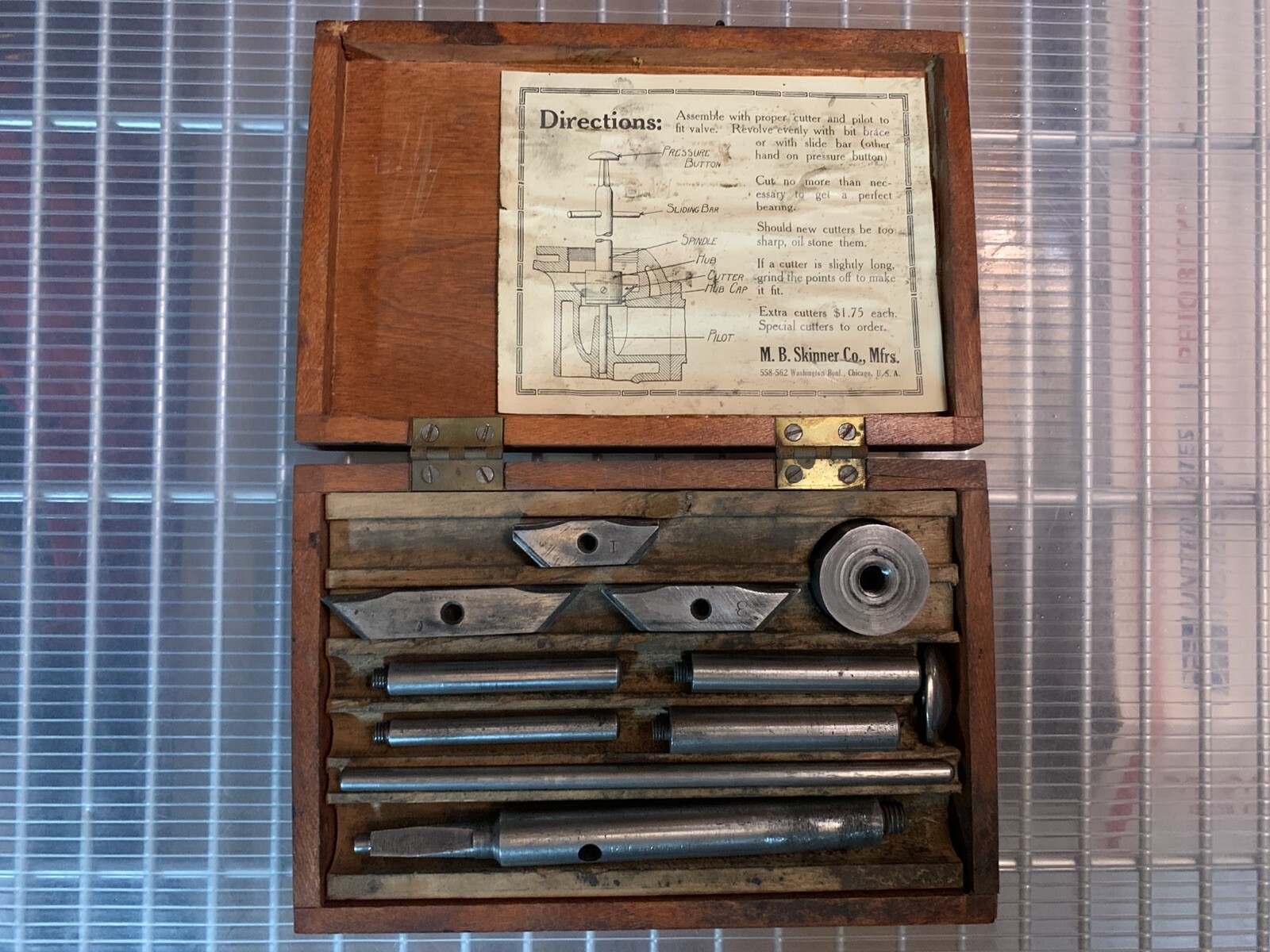 Vintage Skinner Company Wooden Tool Case – Motor Valve Resetter Tools