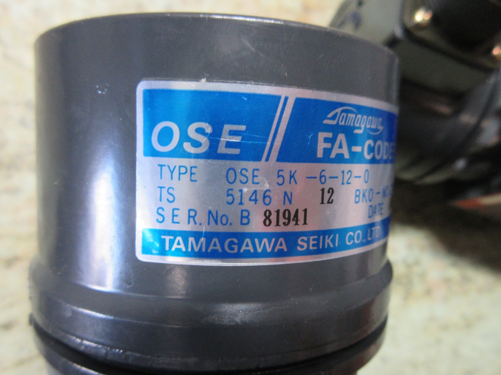 MITSUBISHI EDM MOTOR TAMAGAWA HA 23C-S OSE 5K-6-12-0 TS 5146N12 BKO-NC6214 HA23C