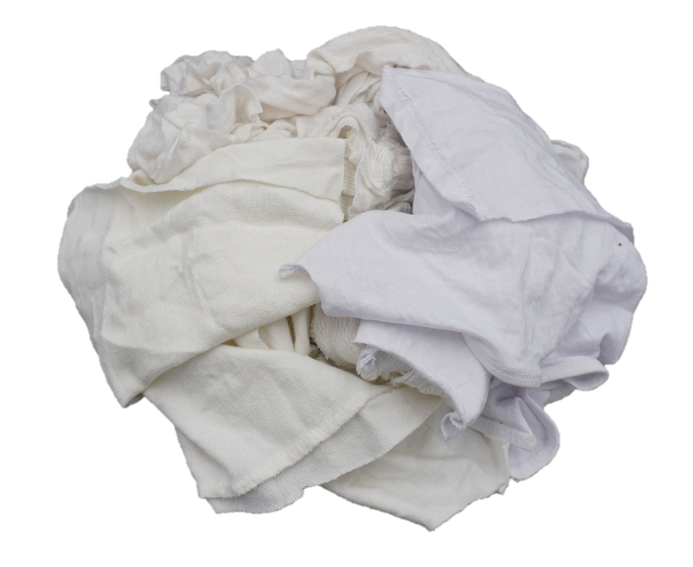 25 lb. Compressed Bag of White T-shirt Rags
