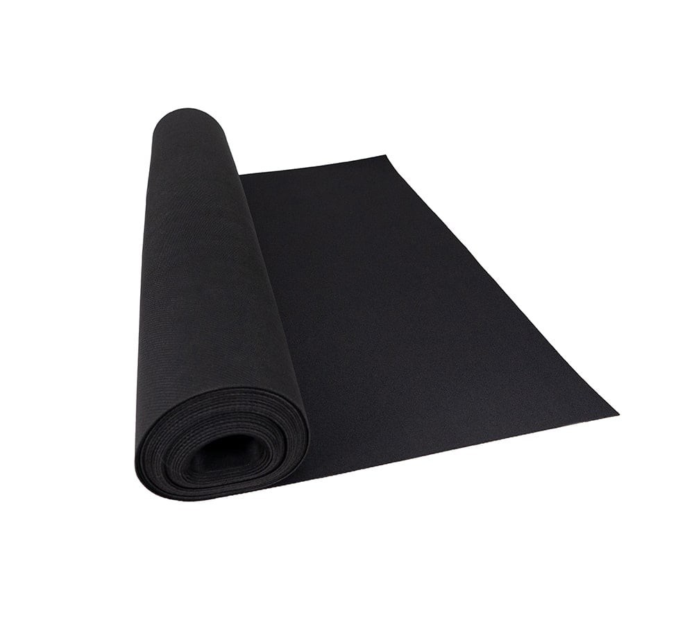 (4 Pack) 20’x27″ Black Neoprene Floor Runner w/ Non Skid Bottom