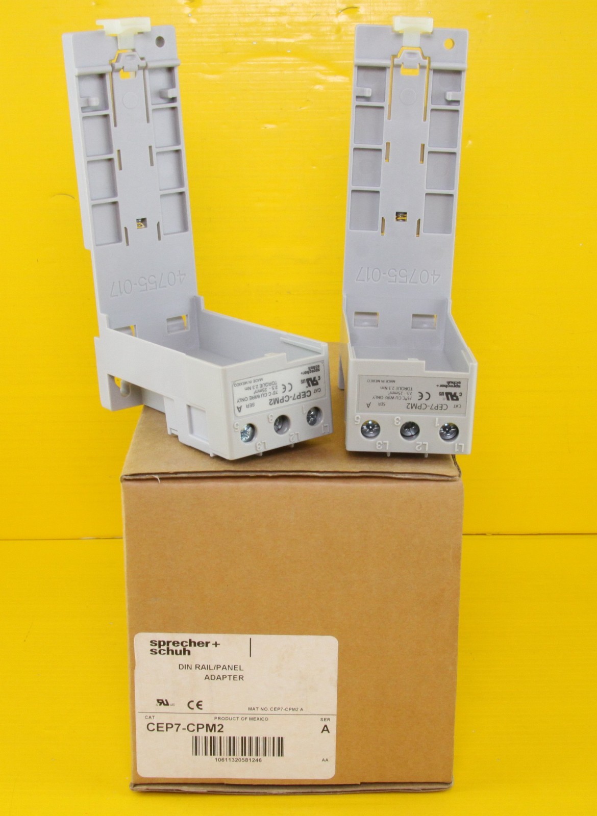 Sprecher + Schuh CEP7-CPM2 Panel Mount Adaptor , Din Rail (Pack of 2)