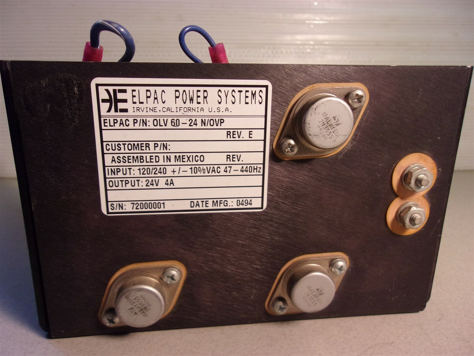 Elpac Power Supply OLV60-24N/OVP 24V *FREE SHIPPING*
