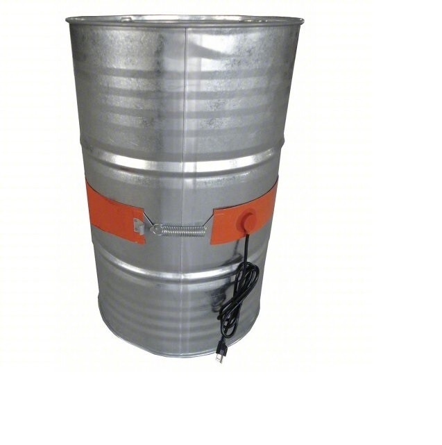 Drum Heater 115V AC,1,000 W Watt 338°F to 356°F, For 55 gal Drum Capacity 3CDA1