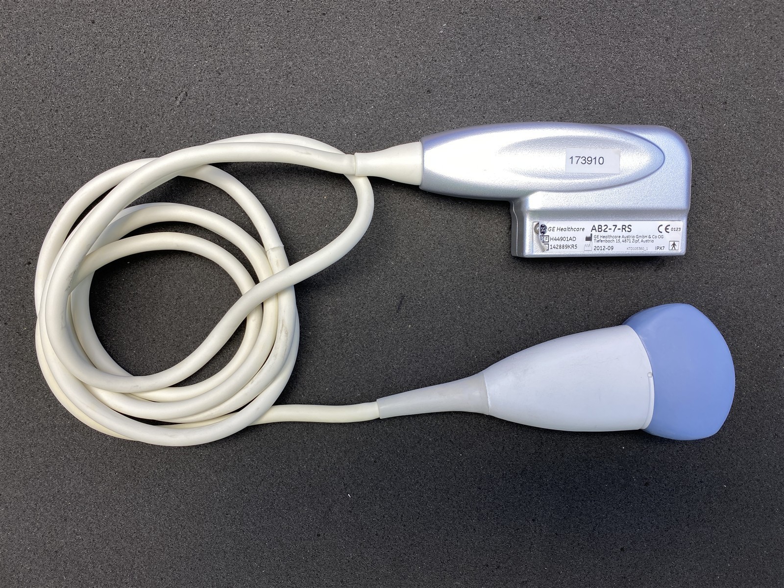 2012 GE AB2-7-RS CONVEX ARRAY TRANSDUCER PROBE H44901AD FOR PARTS OR REPAIR