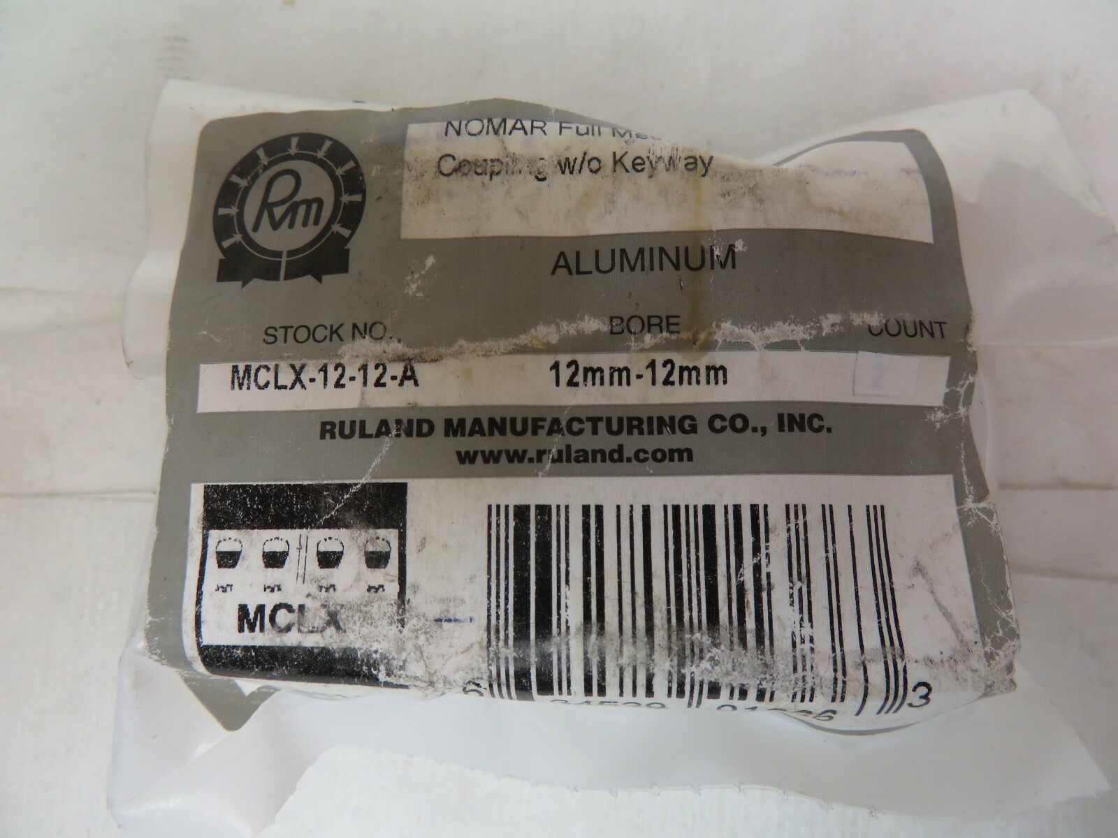 NEW RULAND MANUFACTURING MCLX-12-12-A ALUMINUM COUPLING 12 MM BORE