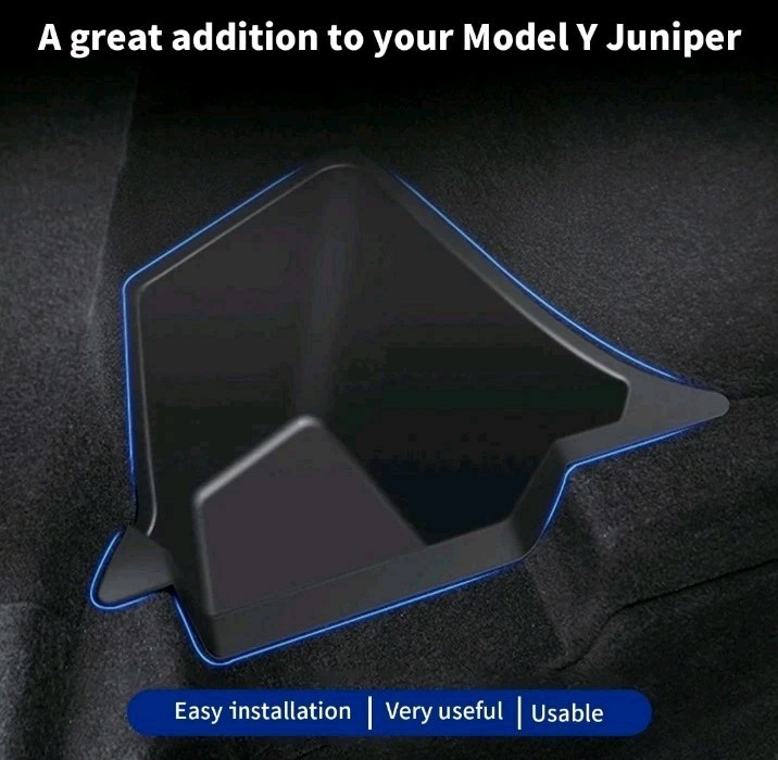 Tesla Model Y Juniper Rear Trunk Storage Bins 2025 2026 Organizer W/ Cover TPE