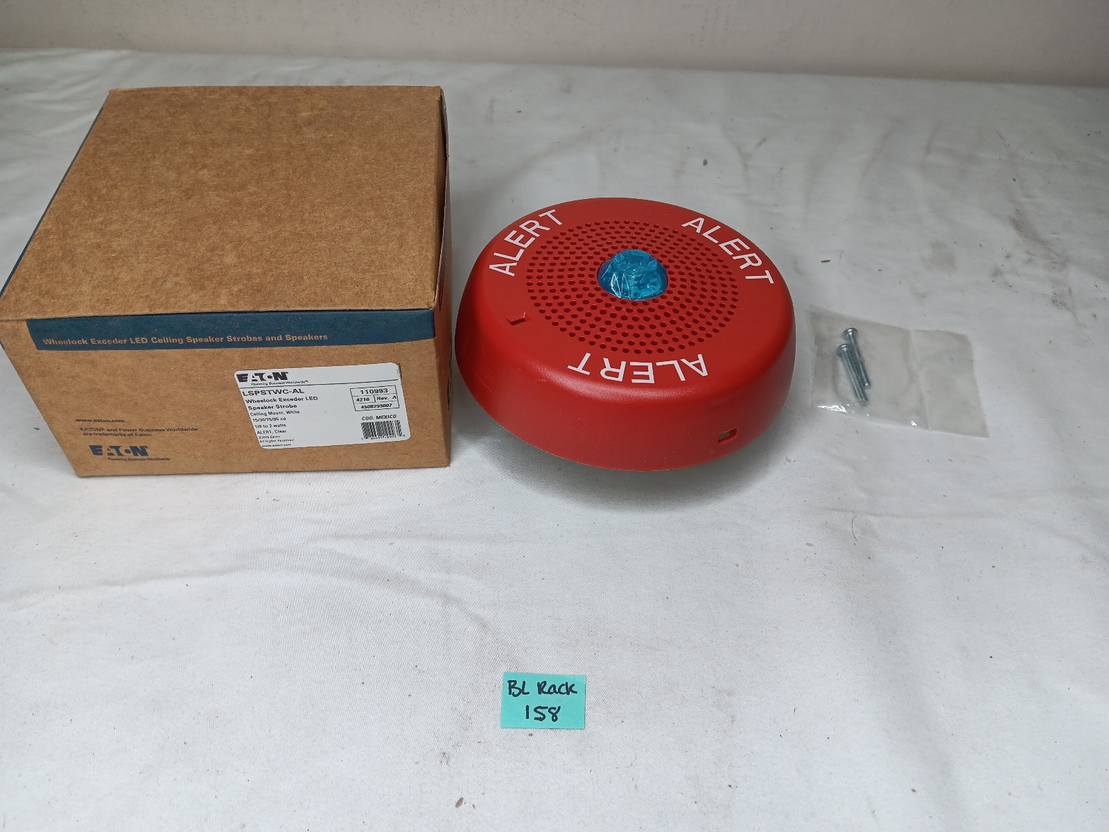 Eaton LSPSTWC-AL WHEELOCK Exceder LED Speaker Strobe *No Instruction*