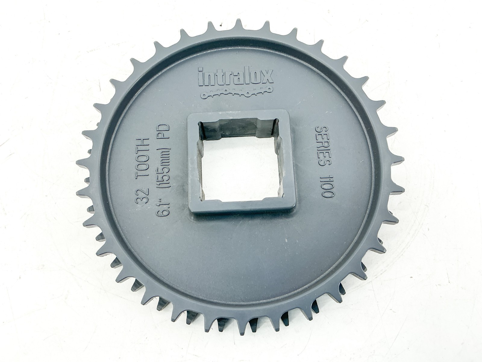 New Intralox S1100-61PD Double Sprocket Square Bore 1.5″ 32T 155mm-No Box