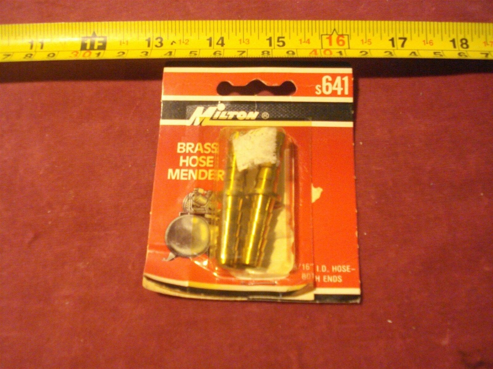 (0748.) Milton Brass Hose Mender for 5/16″ ID Hose S641