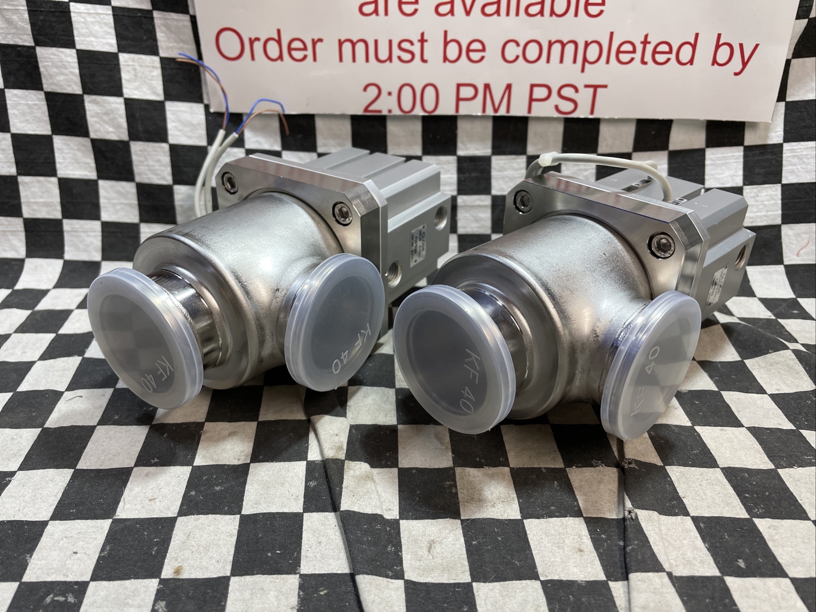 CKD Angle Valve KF40, AVB633-40K & CKD T2V, AVB63340K, LOT OF 2, Shipsameday